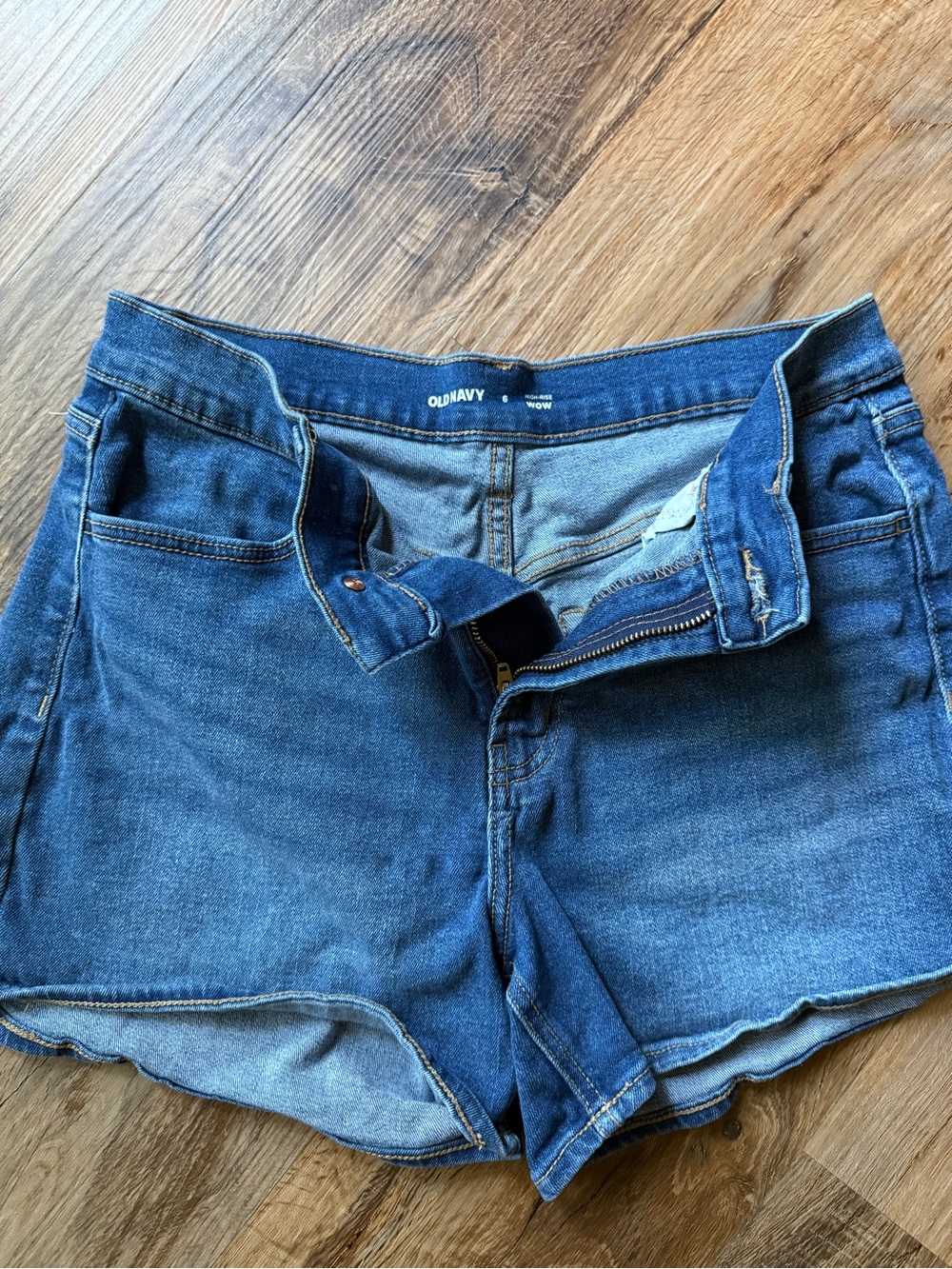 Old Navy Blue Denim Mid-Rise Jean Shorts
